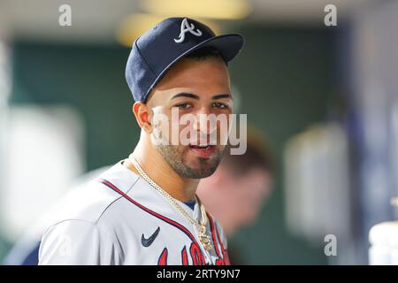 PHILADELPHIA, PA - SEPTEMBER 12: Eddie Rosario #8 of the Atlanta