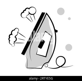 Iron on a white background Stock Vector