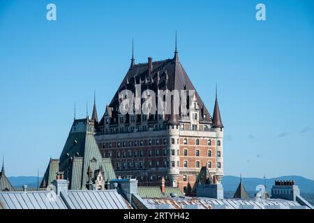 CANADÁ QUEBEC 15-09-2023  Château Frontenac es un hotel histórico de estilo château situado en la ciudad de Quebec, (provinc Stock Photo