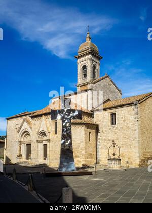 Collegiate church of San Quirico, San Quirico d'Orcia Stock Photo