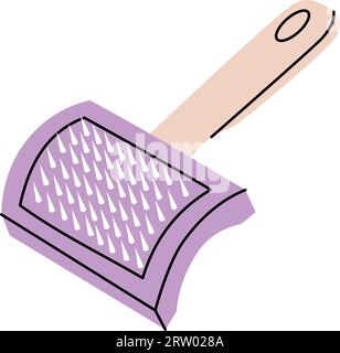 Pet brush, fur remover. Animals accessories, pet toy supplies. Vector illustration. Stock Vector