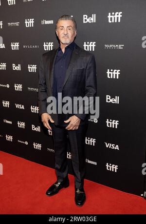 Toronto, Canada. 15th Sep, 2023. TORONTO, ONTARIO - SEPTEMBER 15: Sylvester Stallone attends 'In Conversation With.Sylvester Stallone' during the 2023 Toronto International Film Festival at TIFF Bell Lightbox on September 15, 2023 in Toronto, Ontario. Photo: PICJER/imageSPACE/Sipa USA Credit: Sipa USA/Alamy Live News Stock Photo