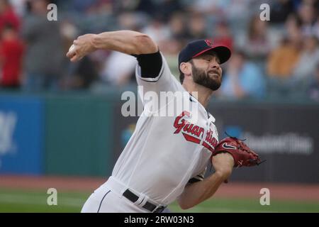 Cleveland Guardians starting pitcher Lucas Giolito delivers against the  Texas Rangers during the seventh inning of a baseball game in Cleveland,  Friday, Sept. 15, 2023. (AP Photo/Phil Long Stock Photo - Alamy