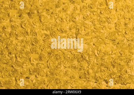 Paper yellow roses, flowers, color gold background, bright texture, design abstraction wallpaper. Stock Photo