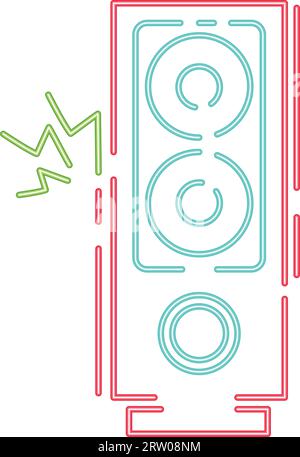 equipment radio studio neon glow icon illustration Stock Vector Image ...