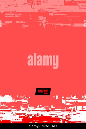 Abstract digital glitch cover. Vector illustration Stock Vector