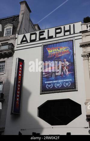 Back to the Future the musical at the Adelphi Theatre The Strand London, UK  September 2023 Stock Photo