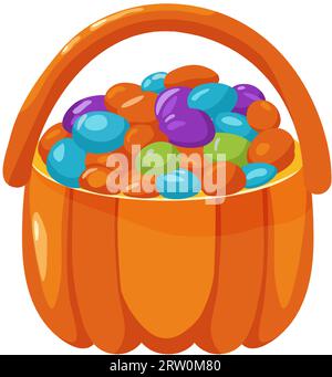 Halloween cauldron full of candy. Halloween candy pot. Autumn treats for  Halloween for children. Lollipops in cauldron. Vector illustration isolated  on white background. 28559840 Vector Art at Vecteezy