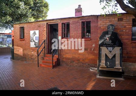 Mandela House, former home of Nelson Mandela, now a museum, Soweto, Township, Johannesburg, Gauteng Province, South Africa Stock Photo