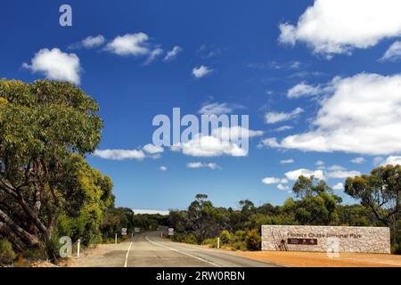 Entrance to Flinders Chase National Park on Kangaroo Island, South Australia, Australia Stock Photo