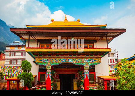 Buddhist Monastery and Temple in Manali town, Himachal Pradesh state of India Stock Photo