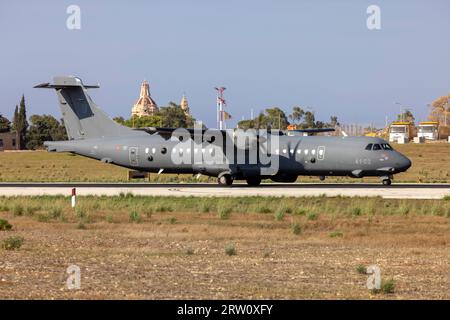 Italian Air Force ATR P-72A (Reg.: MM62280) leaving Malta after a 3-day stay. Stock Photo