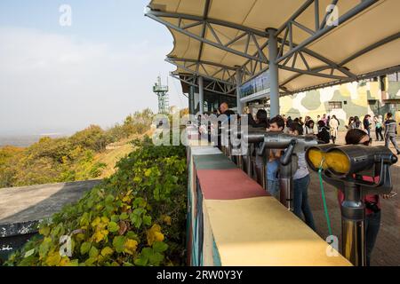 Dorasan lookout on the border between North and South Korea in the (DMZ) Stock Photo