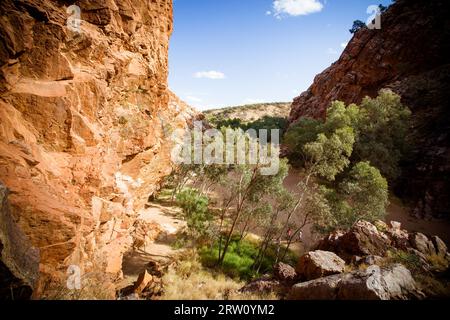 Emily Gap Nature Reserve near Alice Springs, Northern Territory, Australia Stock Photo