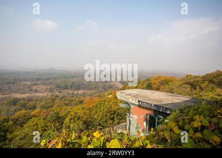 Dorasan, South Korea, October 24, 2014: Dorasan lookout view into North Korea on the border between North and South Korea in the (DMZ) Stock Photo