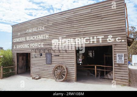 SOVEREIGN HILL, AUSTRALIA, OCTOBER 5: Sovereign Hill is an open air museum recreating the atmosphere of a gold rush town in Ballarat, Australia on Stock Photo