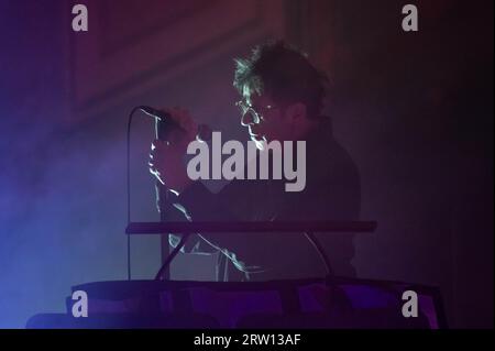 Photographs of Ian McCulloch of Echo & the Bunnymen performing at Usher Hall Edinburgh on the 14th September 2023 Stock Photo