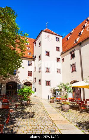 The arsenal or zeughaus in the old town of Augsburg. Augsburg is a city in Swabia, Bavaria region of Germany. Stock Photo