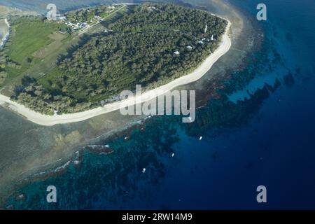 Aerial view of Lady Elliot Island in Queensland, Australia Stock Photo