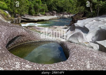 Photograph of the Babinda boulders in Queensland, Australia Stock Photo