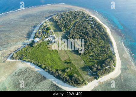 Aerial view of Lady Elliot Island in Queensland, Australia Stock Photo