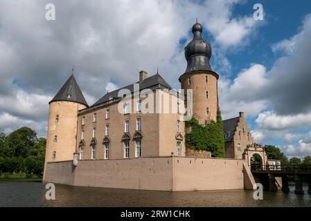 25.08.2018, Germany, North Rhine-Westphalia, Borken - Gemen Castle, today called Jugendburg Gemen, is a youth education centre of the Catholic Church, Stock Photo