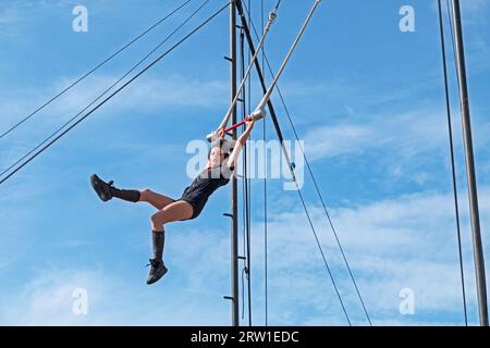 Belgian circus collective Collectif Malunés performing their act “We ...