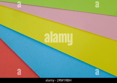 Stripes of bright color laid out in diagonal pattern Stock Photo