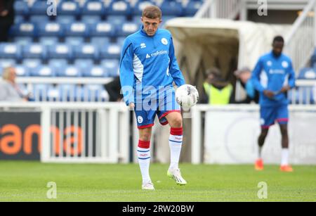 Hartlepool United's Ollie Finney during the Vanarama National League match  between Altrincham and Hartlepool United at Moss Lane, Altrincham on  Tuesday 19th September 2023. (Photo: Scott Llewellyn