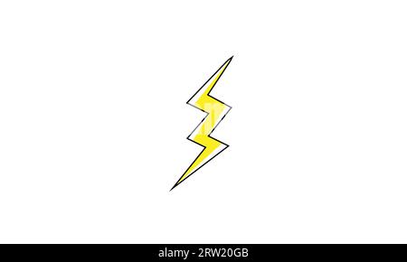 Lightening thunder bolt vector isolated on white background Stock Vector