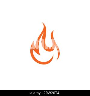 Fire Simple Logo Design. Fire Icon Vector Stock Vector