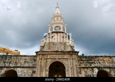 Plaza de los Coches in the Walled City of Cartagena, Colombia. Stock Photo