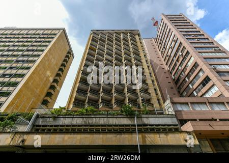 Modern apartment building in downtown Medellin, Colombia. Stock Photo