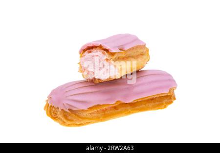 eclairs isolated on white background Stock Photo