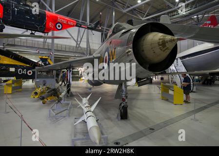 English Electric Lightning Mk I on display at IWM Duxford Stock Photo