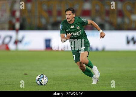 Petr Schwarz of Slask seen in action during the Polish PKO Ekstraklasa
