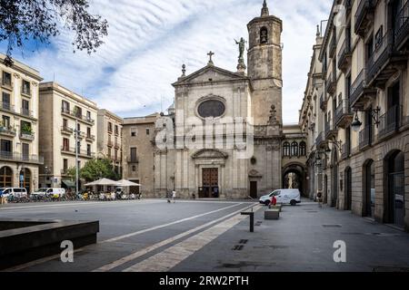 Basilica de la Merced in Plaza de la Merce, Barcelona, Spain on 28 August 2023 Stock Photo