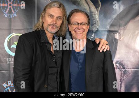 Yan Birch und Sean Whalen bei der Premiere des Kinofilms 'Beneath Us All' im Laemmle Town Center 5. Los Angeles, 14.09.2023 Stock Photo