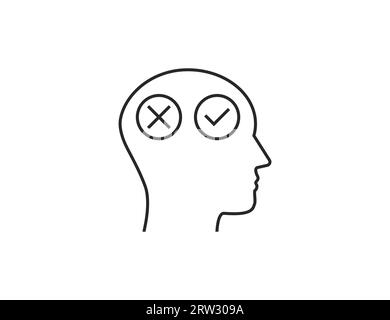 Criticism, choice icon. Vector illustration. Stock Vector