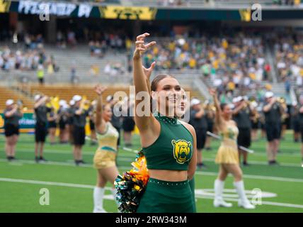 Waco, Texas, USA. 16th Sep, 2023. Baylor Bears cheerleader before the ...