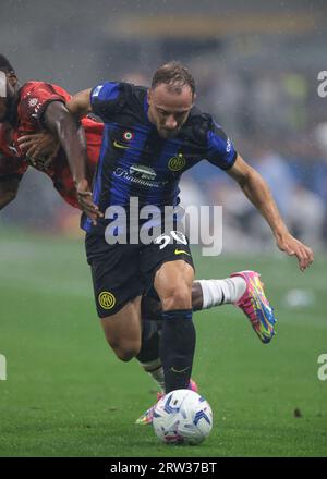 Milan, Italy. 16th Sep, 2023. Carlos Augusto of FC Internazionale during the Serie A match at Giuseppe Meazza, Milan. Picture credit should read: Jonathan Moscrop/Sportimage Credit: Sportimage Ltd/Alamy Live News Stock Photo