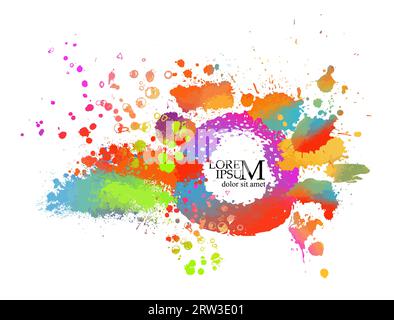 Abstraction from colored blots. Vector illustration Stock Vector