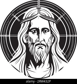 Extraordinary and lovely Holy Christ vector art Stock Vector Image ...