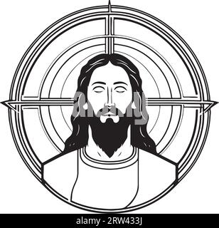 Pretty lovely vector art Jesus Christ emblem Stock Vector Image & Art ...