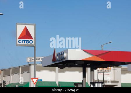 A Citgo gas station in Charlotte, North Carolina. Citgo Petroleum Corporation is a refiner and marketer of transportation fuels, lubricants, Stock Photo