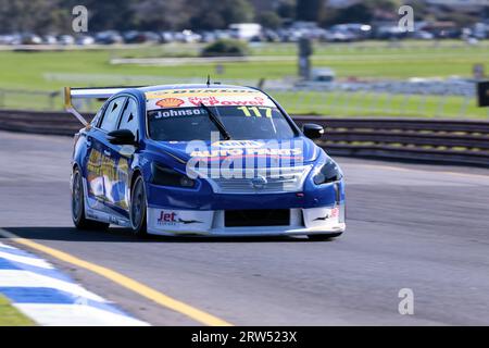 Melbourne, Australia, 17 September, 2023. Jett Johnson (117) driving Nissan Altima for NAPA Auto Parts - Super3 during Dunlop Series at the Penrite Oil Sandown 500 at the Sandown International Raceway on September 17, 2023 in Melbourne, Australia. Credit: Santanu Banik/Speed Media/Alamy Live News Stock Photo