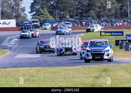 Melbourne, Australia, 17 September, 2023. During first lap of the V8 Superutes race at the Penrite Oil Sandown 500 at the Sandown International Raceway on September 17, 2023 in Melbourne, Australia. Credit: Santanu Banik/Speed Media/Alamy Live News Stock Photo