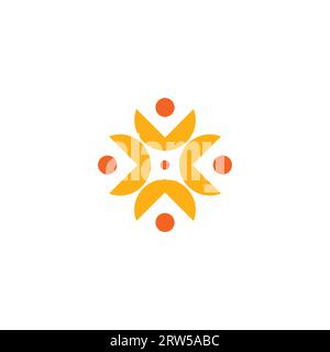 Human Community Logo Design. Health Care Logo Stock Vector