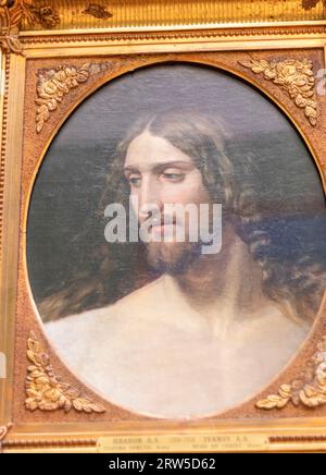 Moscow, Russia - 08.10.2023 -Element of Famous painting The appearance of Christ before the people by Alexander Ivanov on display of Tretyakov gallery Stock Photo