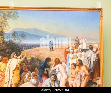 Moscow, Russia - 08.10.2023 - Famous painting The appearance of Christ before the people by Alexander Ivanov on display of Tretyakov gallery Stock Photo